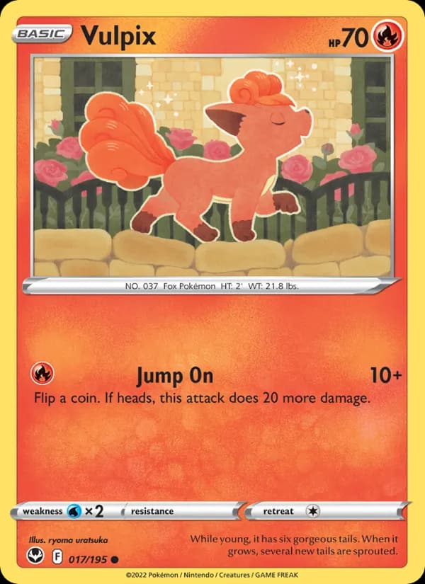 Vulpix card in English