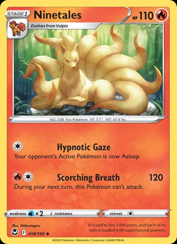 Ninetales card in English