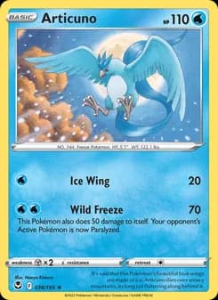 Articuno card in English