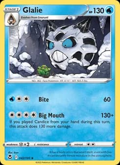 Glalie card in English