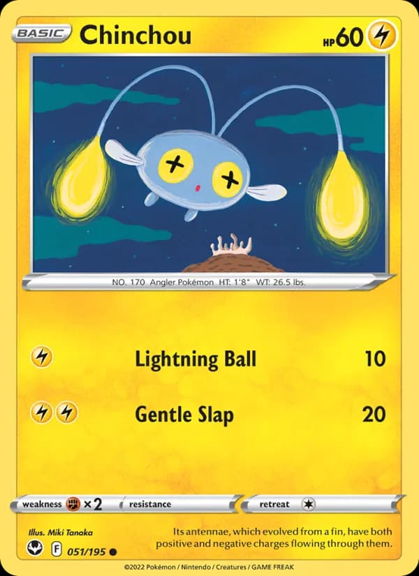 Chinchou card in English