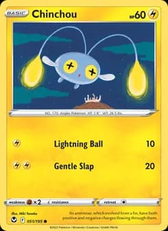 Chinchou card in English