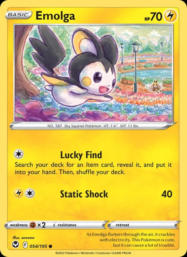 Emolga card in English