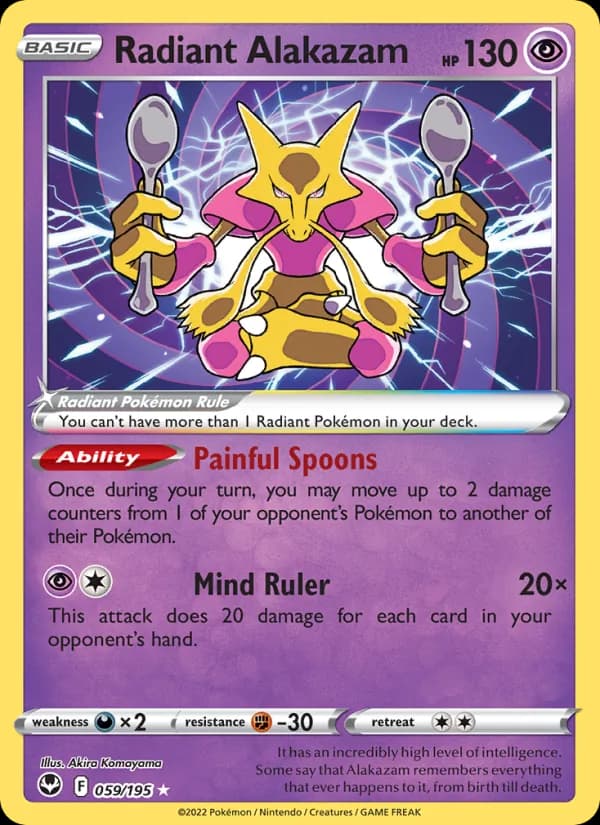 Radiant Alakazam card in English