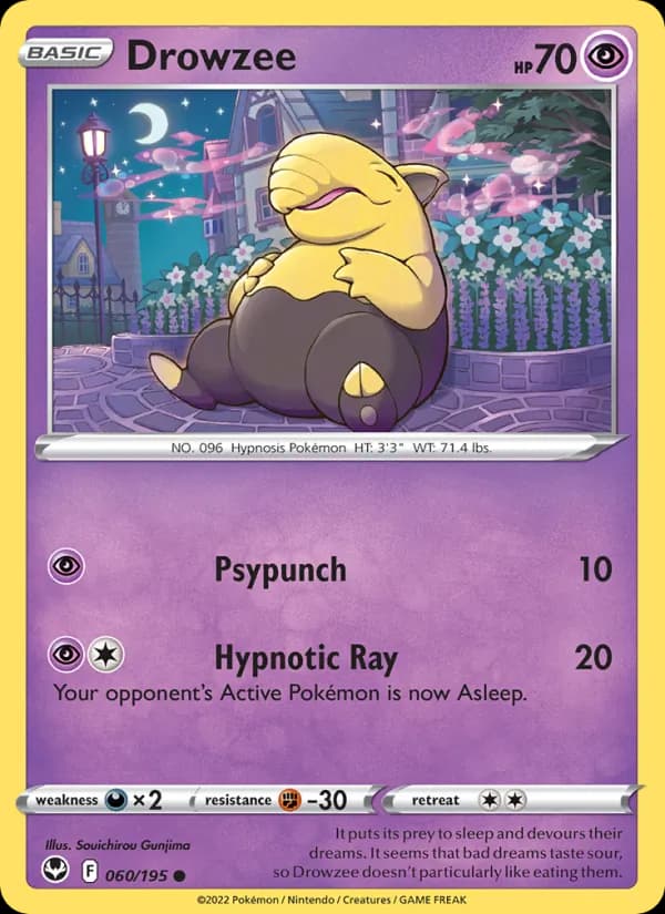 Drowzee card in English