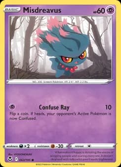 Misdreavus card in English