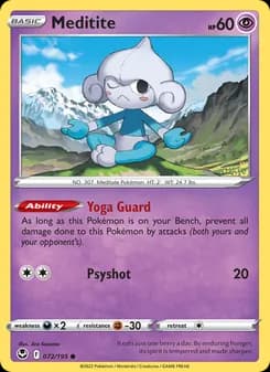 Meditite card in English