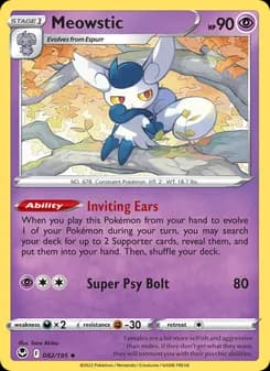 Meowstic card in English