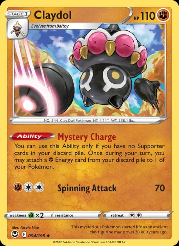Claydol card in English