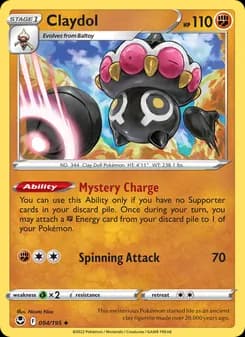 Claydol card in English