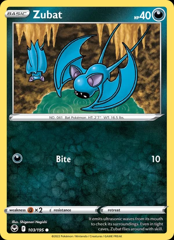 Zubat card in English
