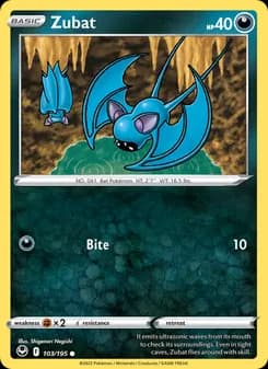 Zubat card in English