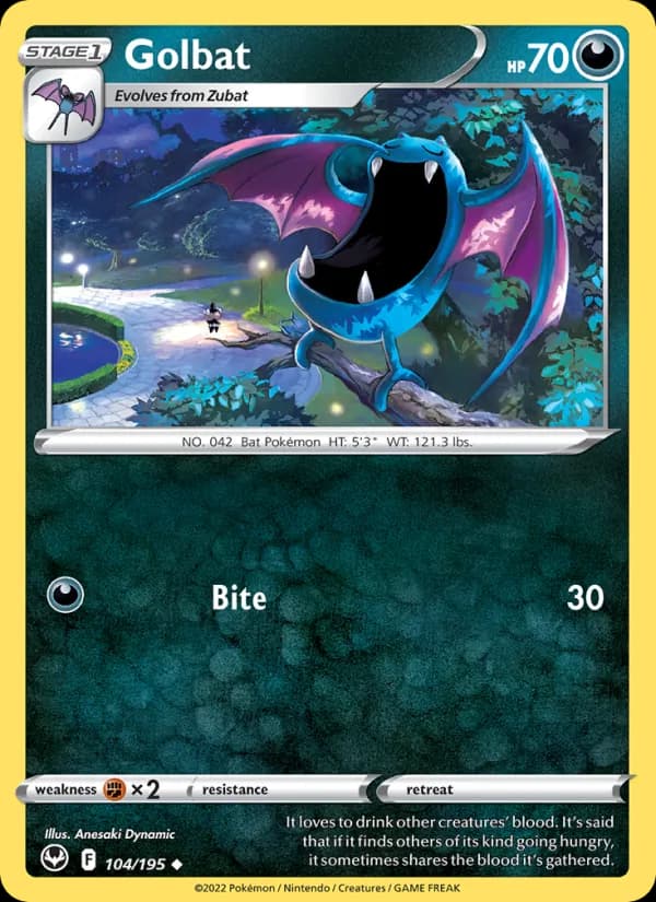 Golbat card in English
