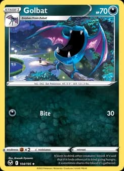 Golbat card in English