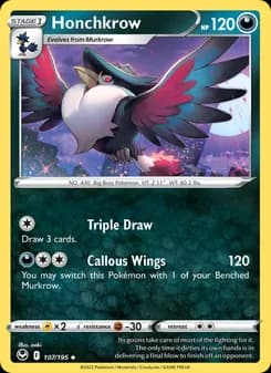 Honchkrow card in English