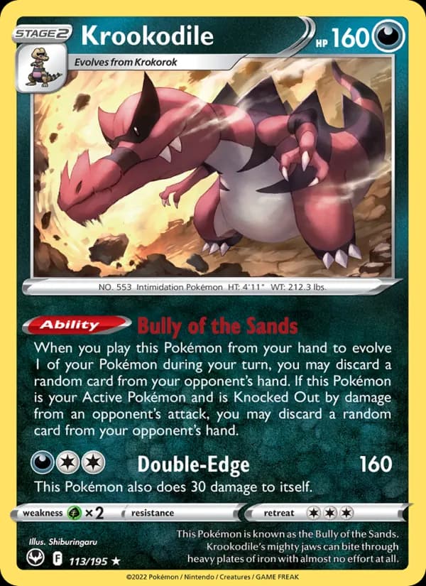 Krookodile card in English