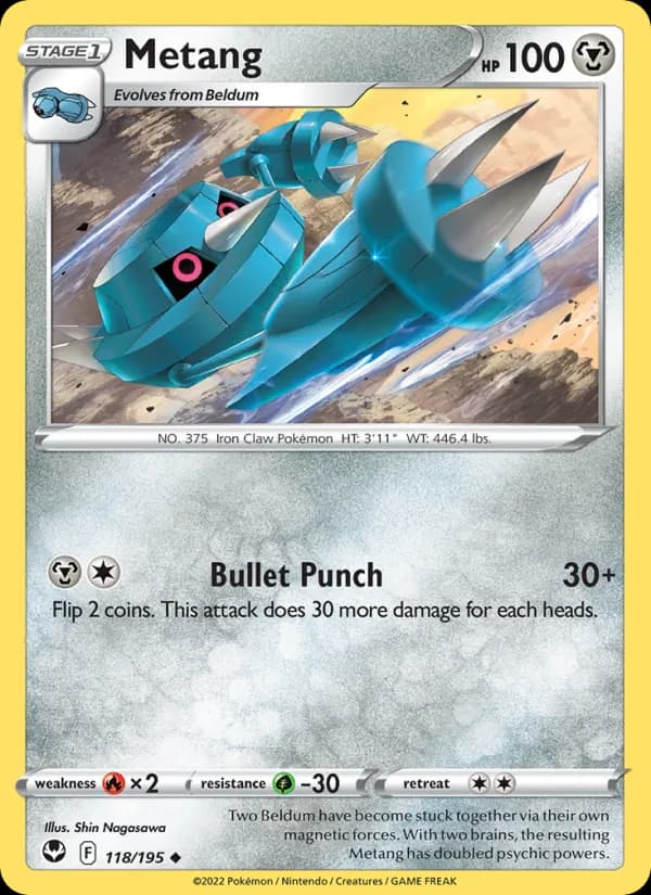 Metang card in English