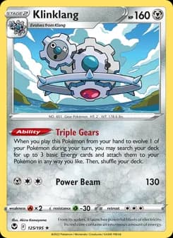 Klinklang card in English