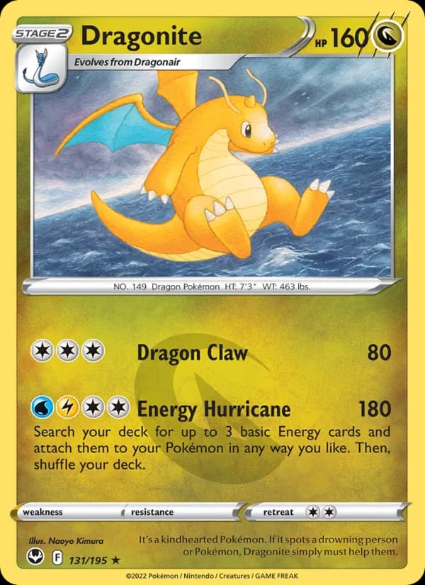Dragonite card in English