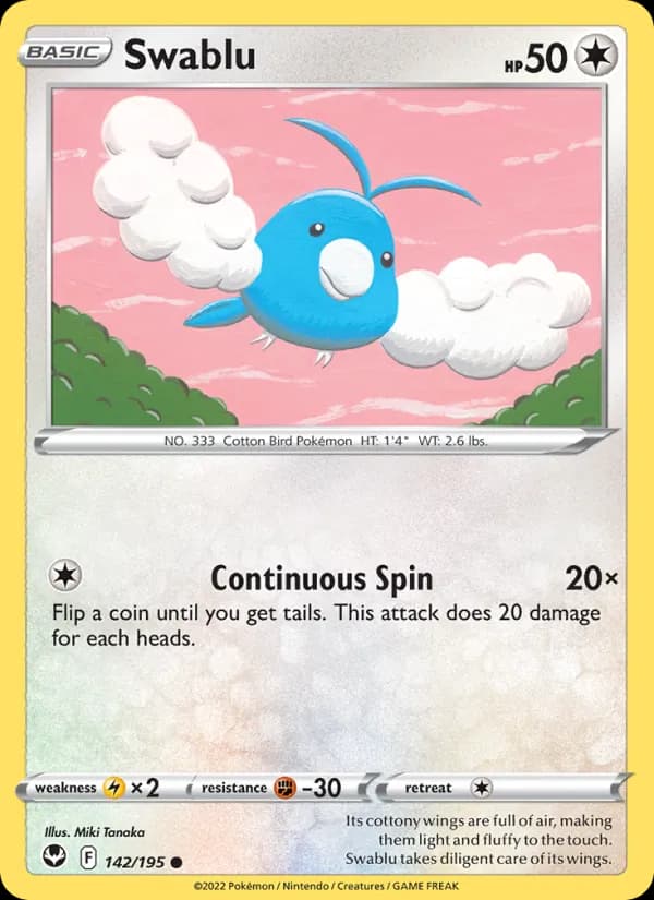 Swablu card in English