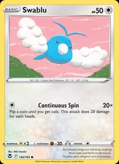 Swablu card in English