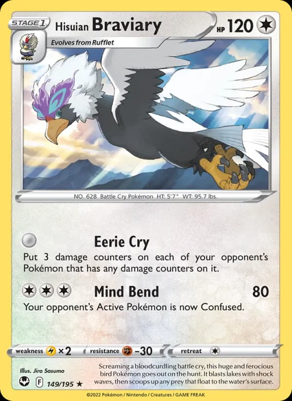 Hisuian Braviary card in English