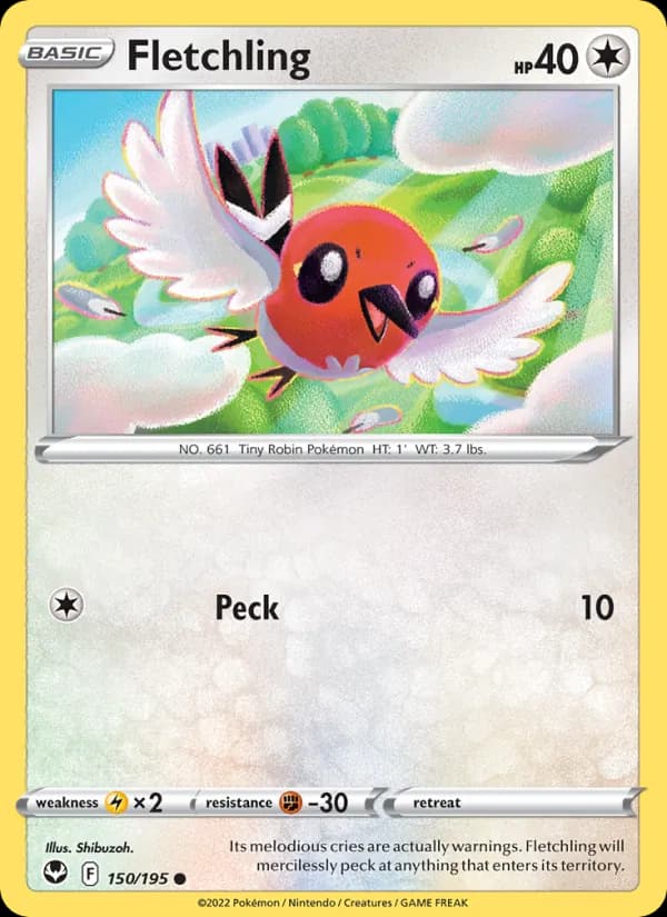 Fletchling card in English