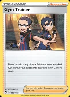 Gym Trainer card in English