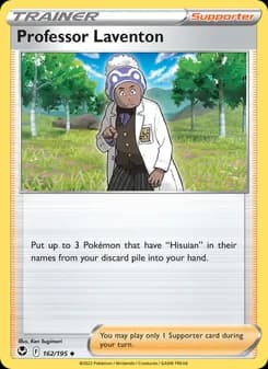 Professor Laventon card in English