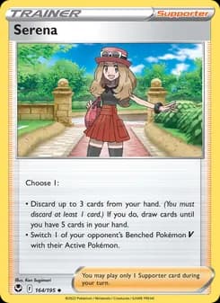 Serena card in English