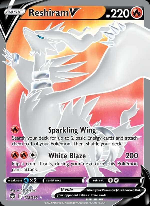 Reshiram V card in English