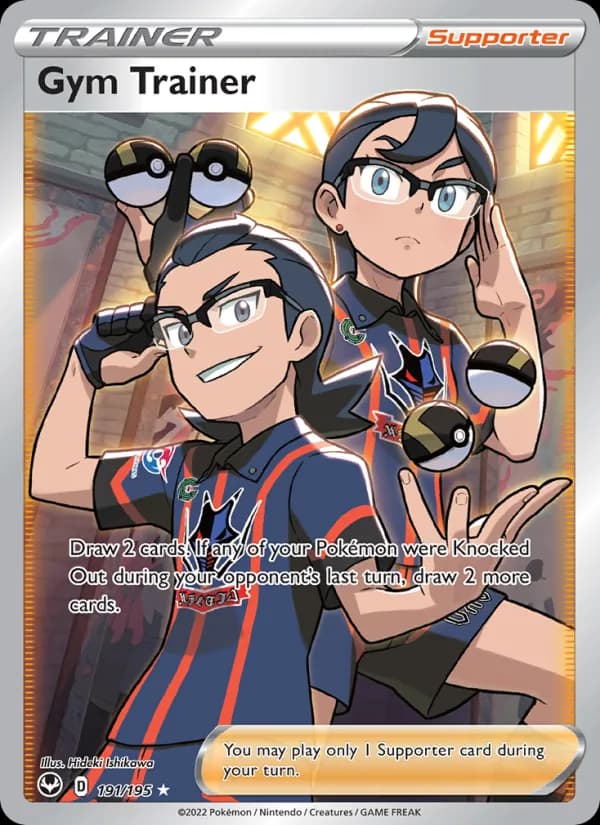 Gym Trainer card in English
