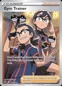 Gym Trainer card in English