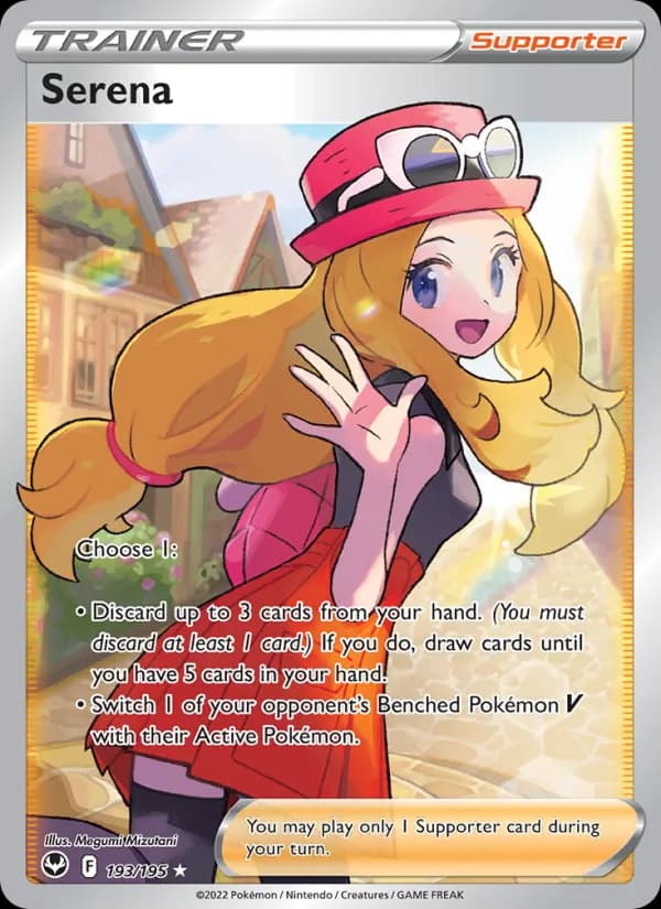 Serena card in English