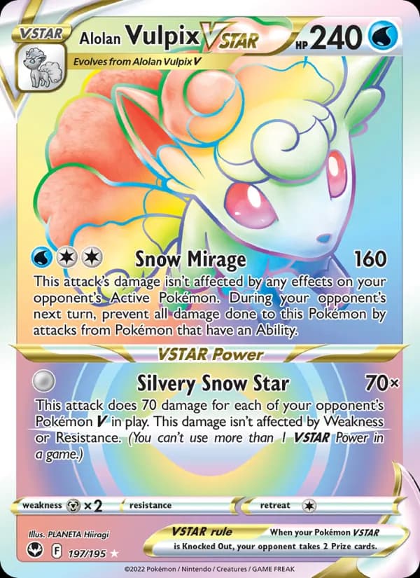 Alolan Vulpix VSTAR card in English