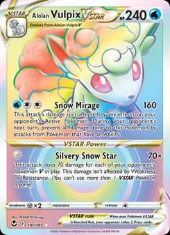 Alolan Vulpix VSTAR card in English