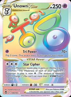 Unown VSTAR card in English