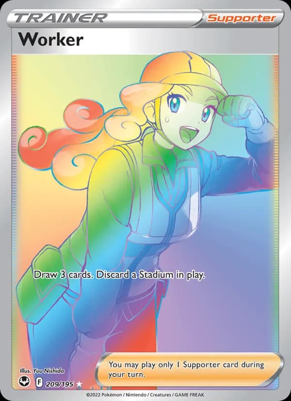 Worker card in English