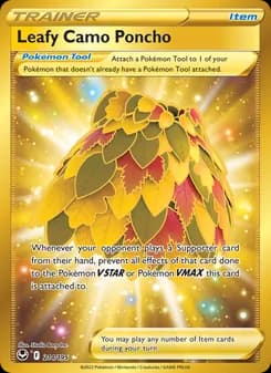 Leafy Camo Poncho card in English