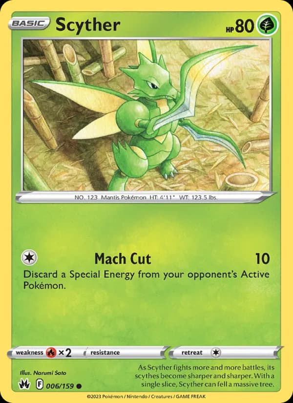 Scyther card in English