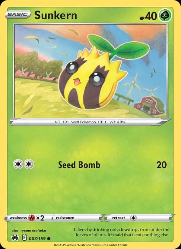 Sunkern card in English