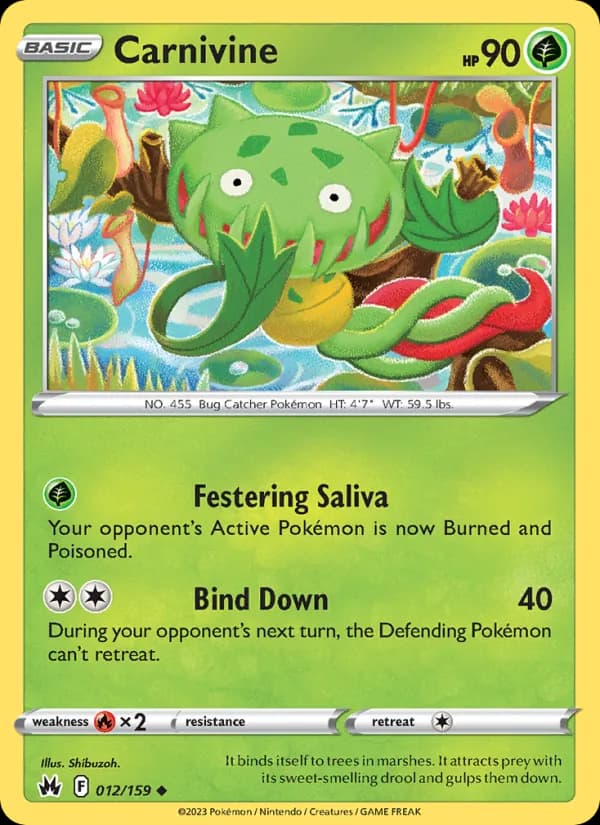 Carnivine card in English