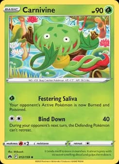 Carnivine card in English