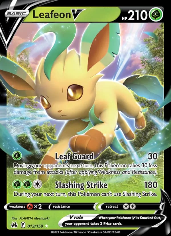 Leafeon V card in English