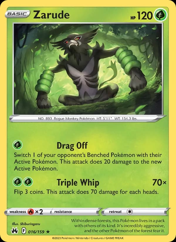 Zarude card in English