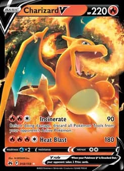 Charizard V card in English