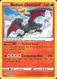 Radiant Charizard card in English
