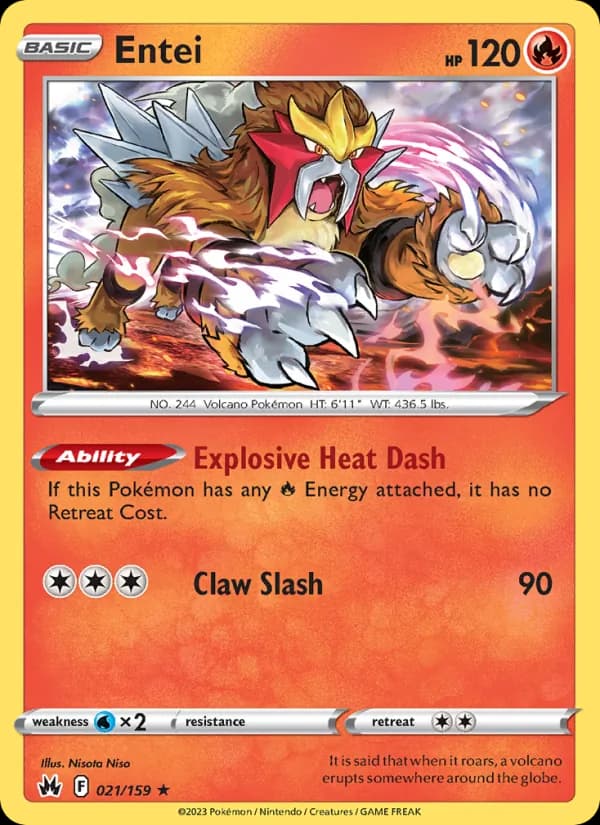 Entei card in English