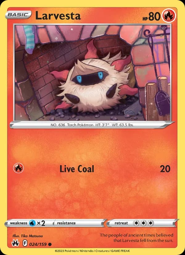 Larvesta card in English