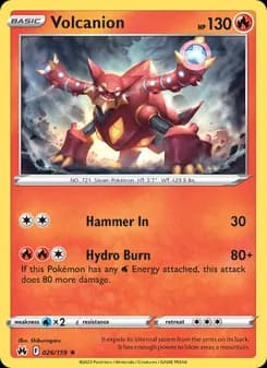 Volcanion card in English